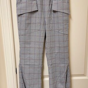 Chic Black and White Checkered Pants